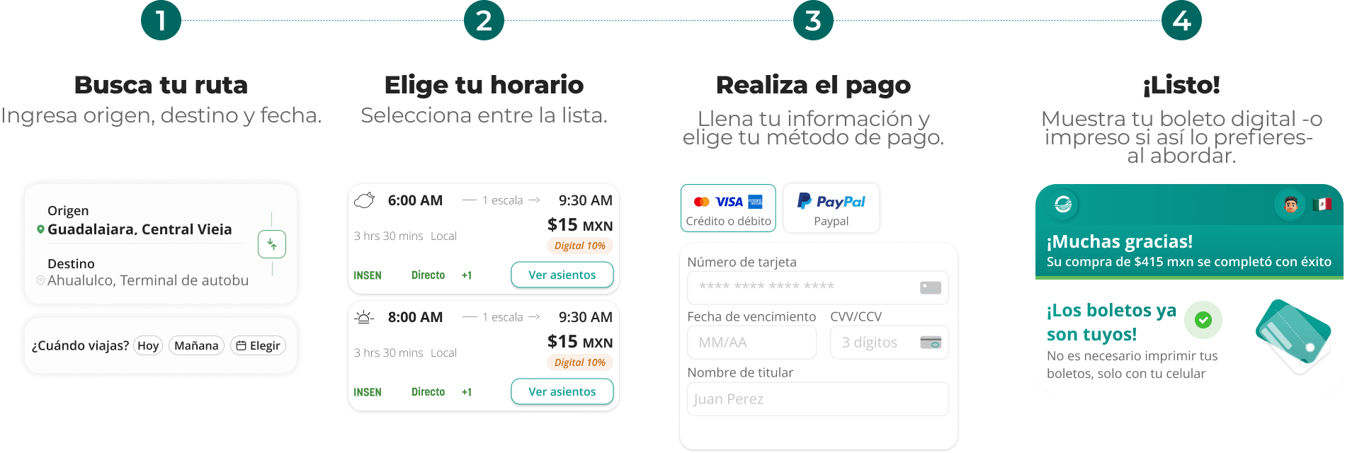 Pasos para comprar tu boleto de autobús en Intramobility